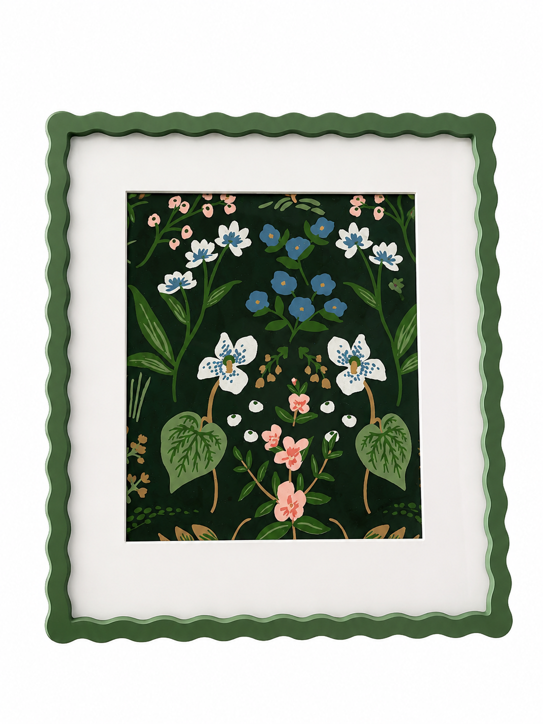 Rifle Paper Co. Framed Art (Wildwood Navy/Green Frame)