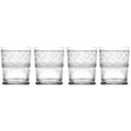 Claro Clear Double Old Fashion, Set of 4