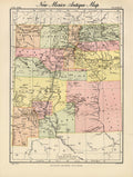 New Mexico Antique Map -  8 inches x 10 inches