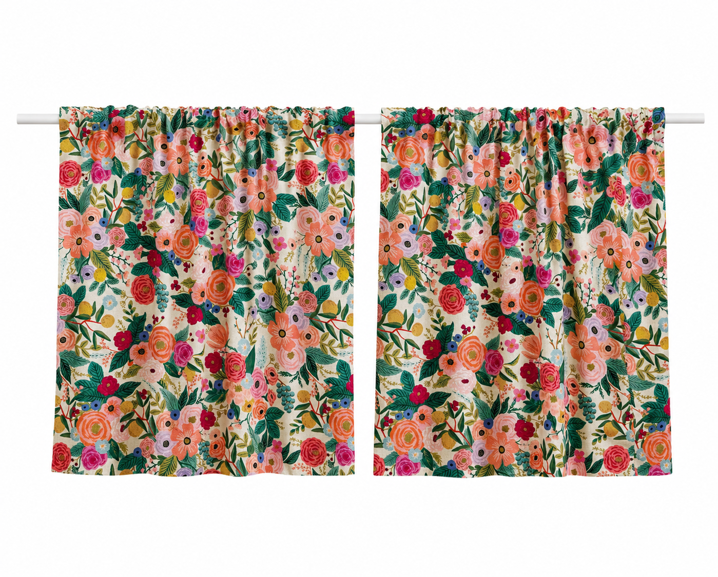 Rifle Paper Garden Party Curtains, Tea Towel + Bedding Bundle (Queen)