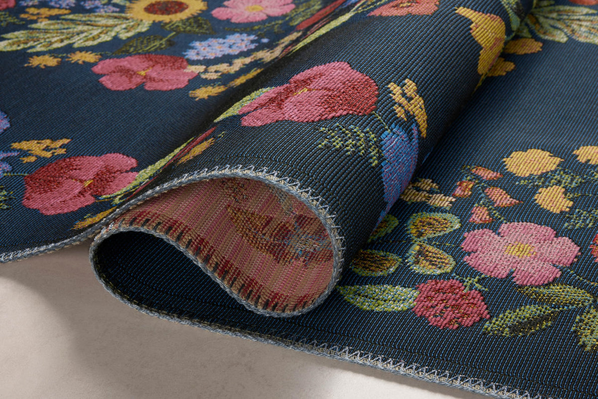 Loloi Rifle Paper Co Perennial Rose/Multi 2'-5" x 3'-11" Accent Rug | PRN-04 Indoor/Outdoor Approx. 2x4 Pink Entryway Kitchen, Vibrant, Bold, Accent Rug