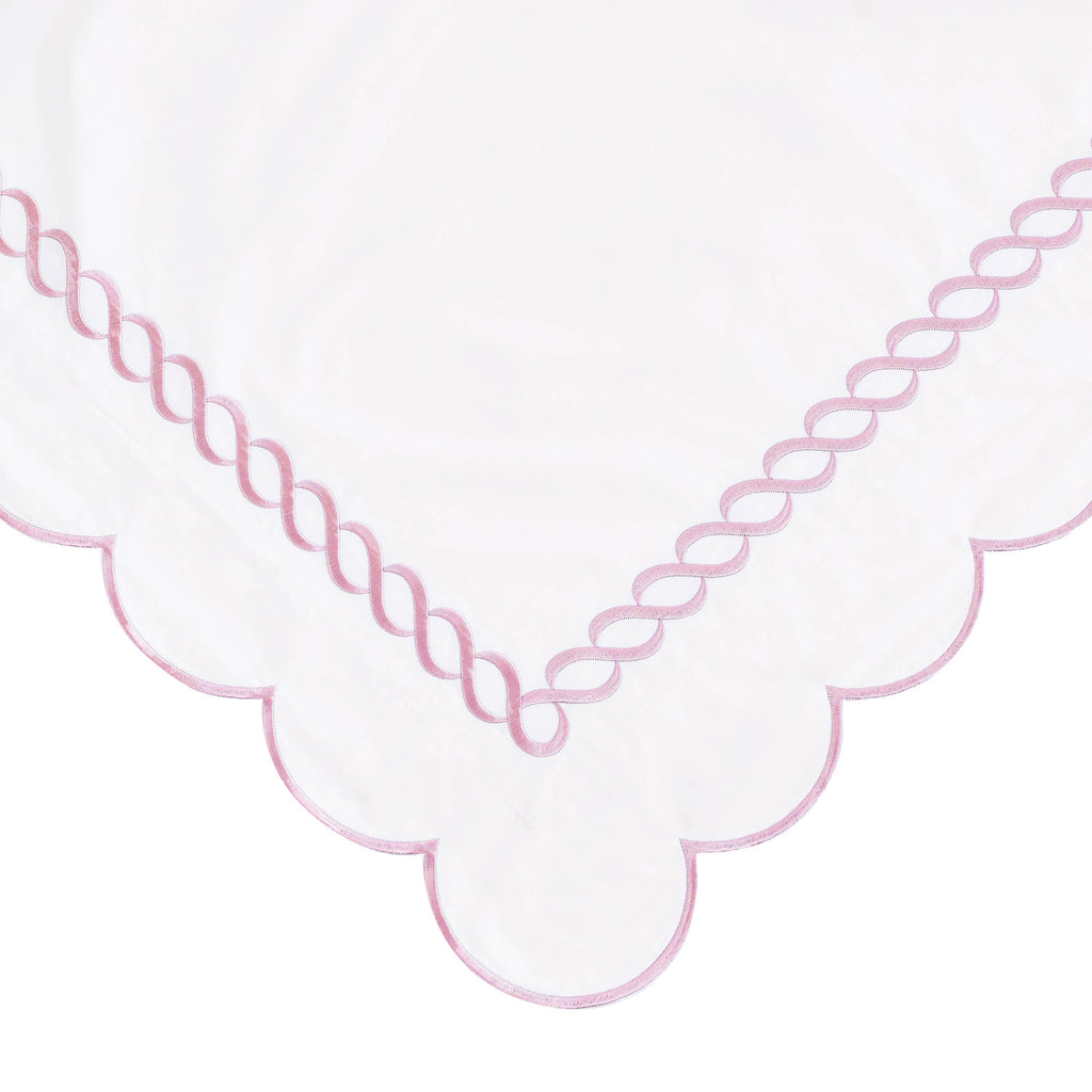 600 Thread Count Scallop Rope Embroidered Cotton Duvet Set