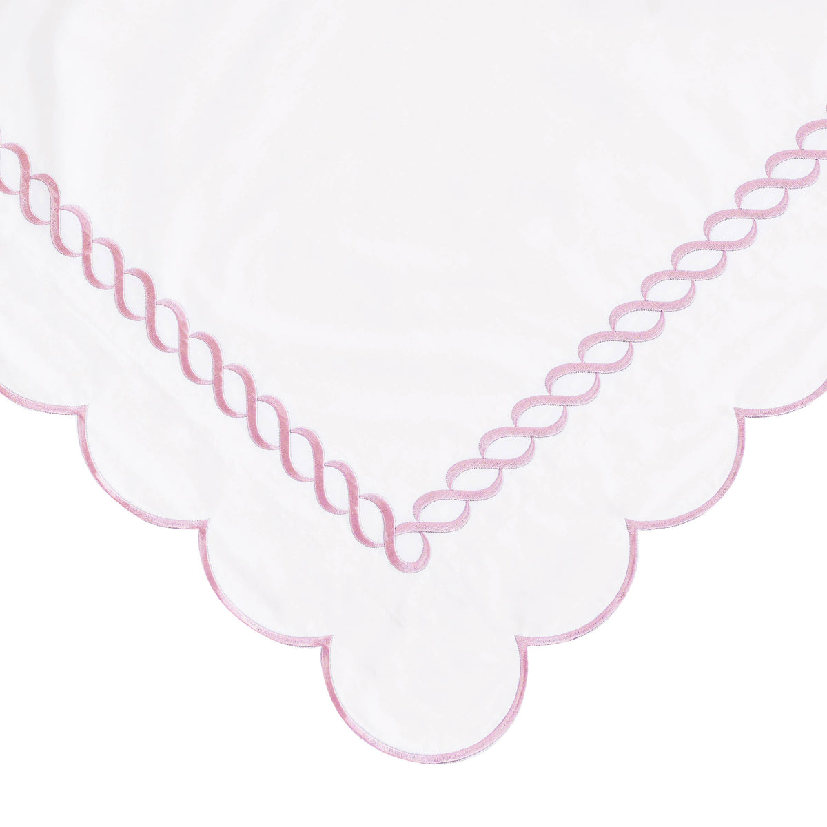 600 Thread Count Scallop Rope Embroidered Cotton Duvet Set