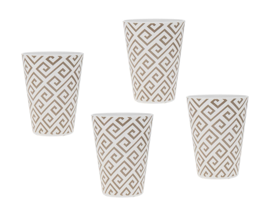 Geometric Melamine Sets: S/4 11" Plates