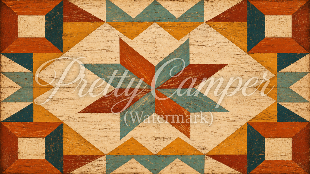 Digital Download for Large Screen TV - Barn Quilt Southwest Colors
