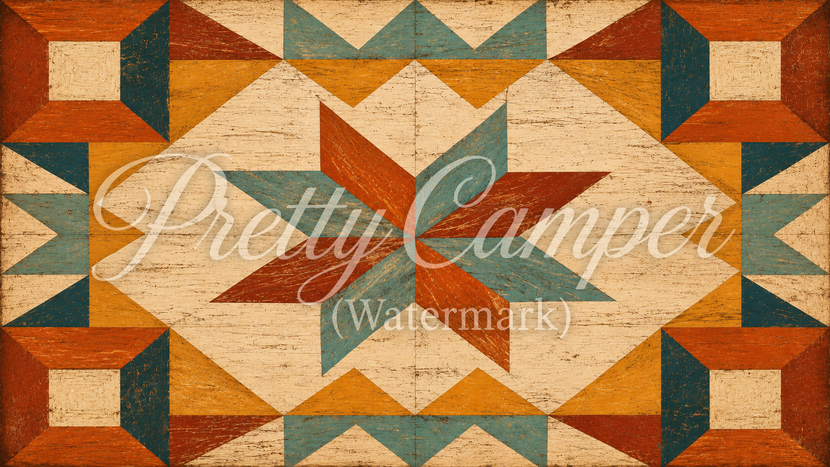 Digital Download for Large Screen TV - Barn Quilt Southwest Colors (Copy)