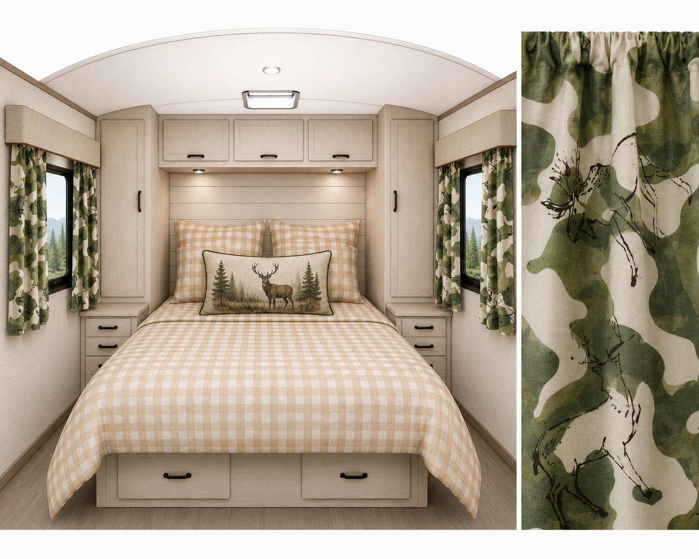 Pretty Camper Americana Check Reversible Duvet - Queen