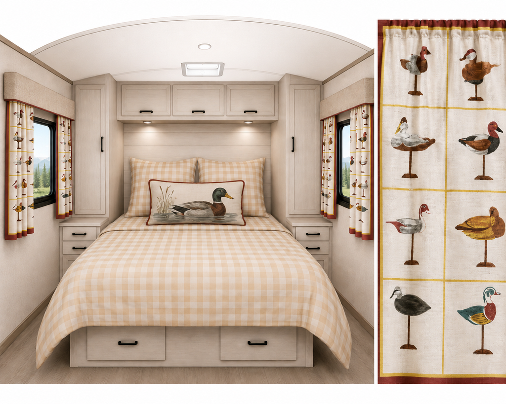Pretty Camper Americana Check Reversible Duvet - Queen