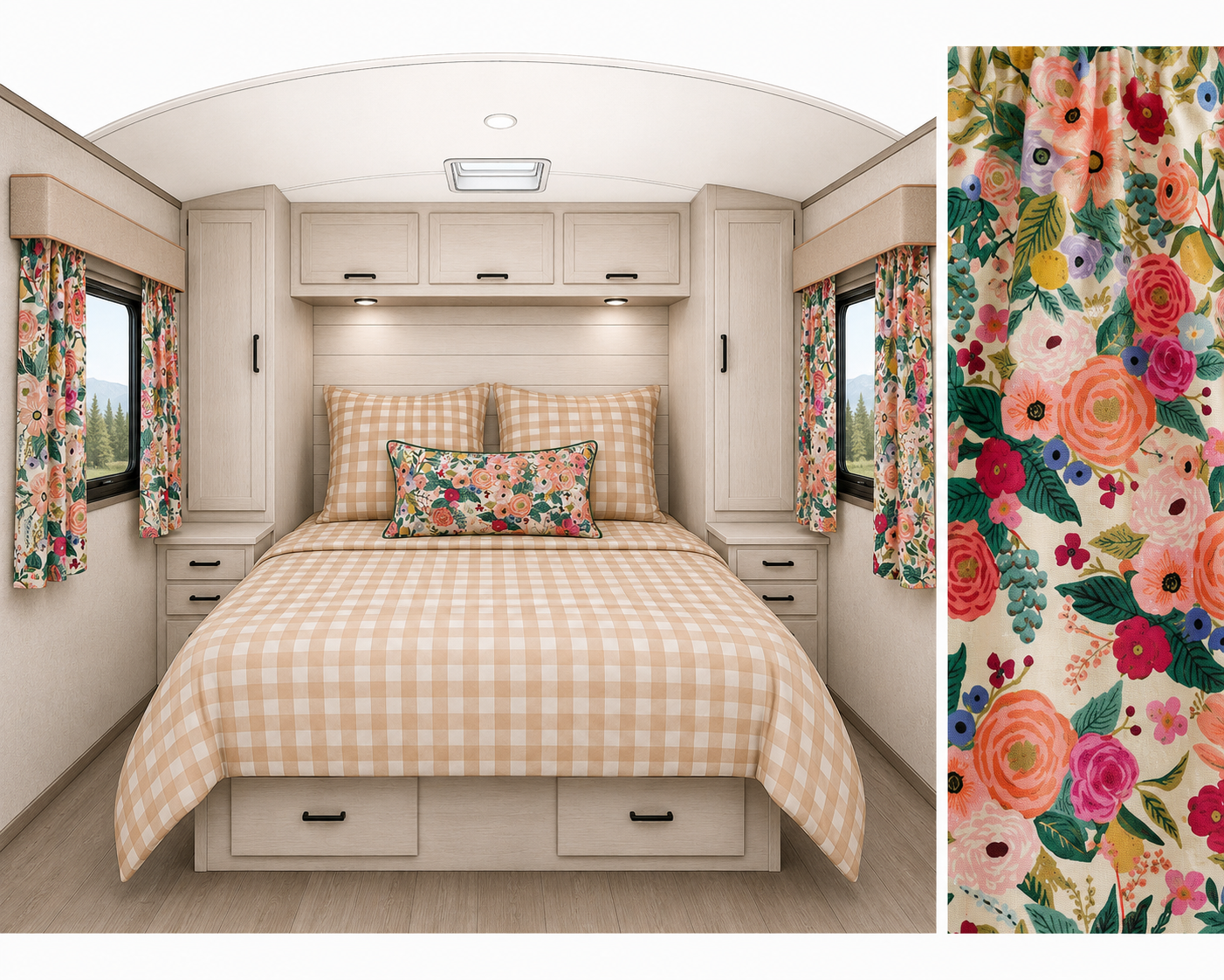 Garden Party Floral Curtains (Rifle Paper Co. Pattern)