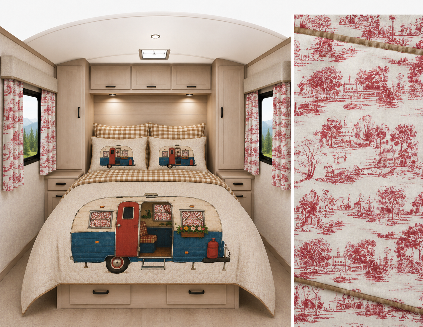 Pretty Camper Americana Check Reversible Duvet - Queen