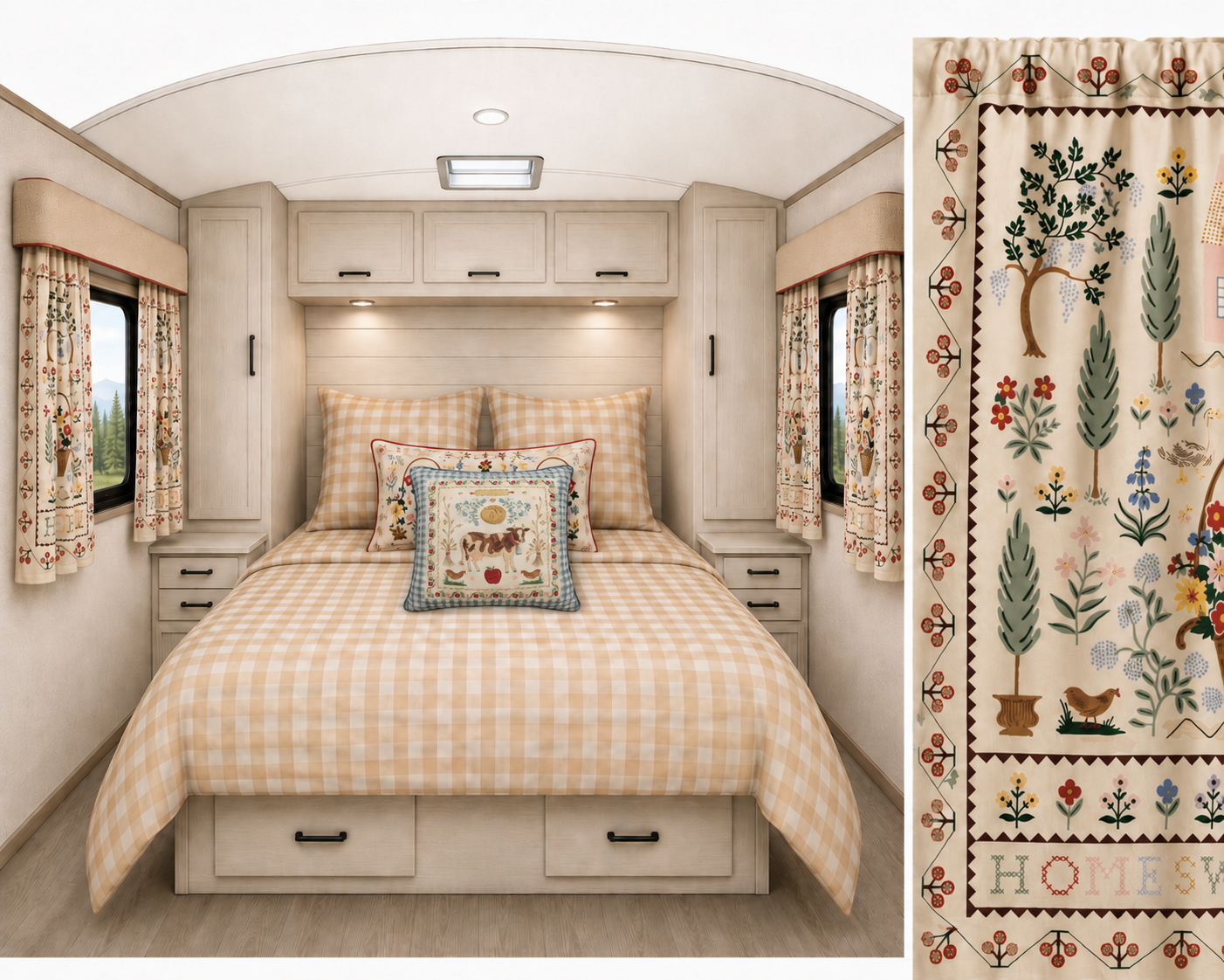 Home Sweet Home Curtains (Rifle Paper Co Pattern)
