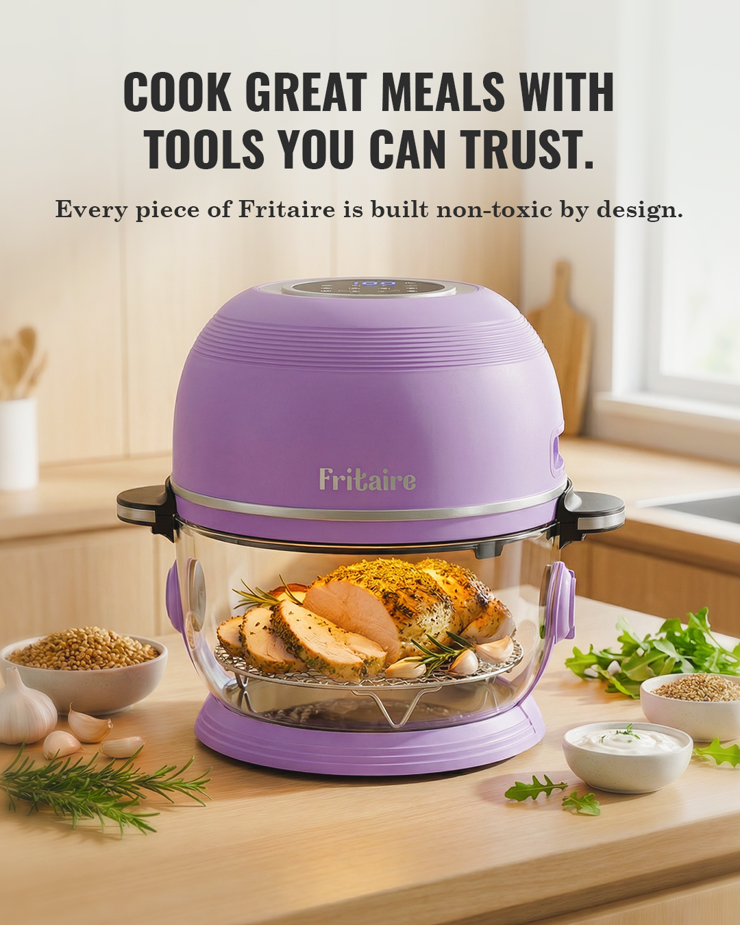 Classic Self-Cleaning Air Fryer™ & Non-Toxic Air Fryer™ - Mauve Rose