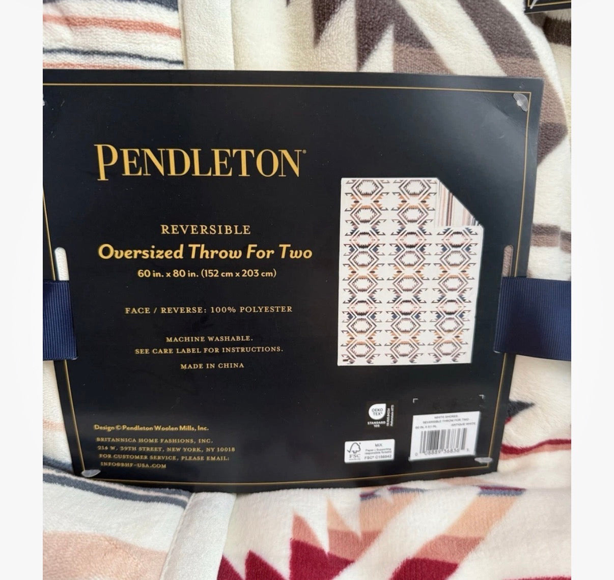 Pendleton Designer Reversible Throw Blanket