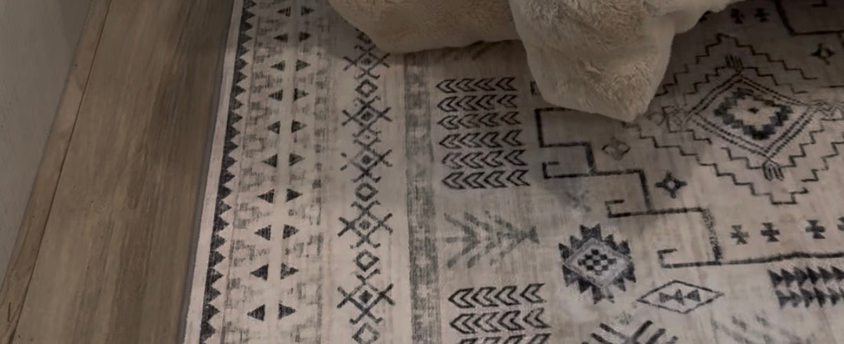 Diamond Patterned Tribal Runner Rug - 27 Inches x 45 Inches