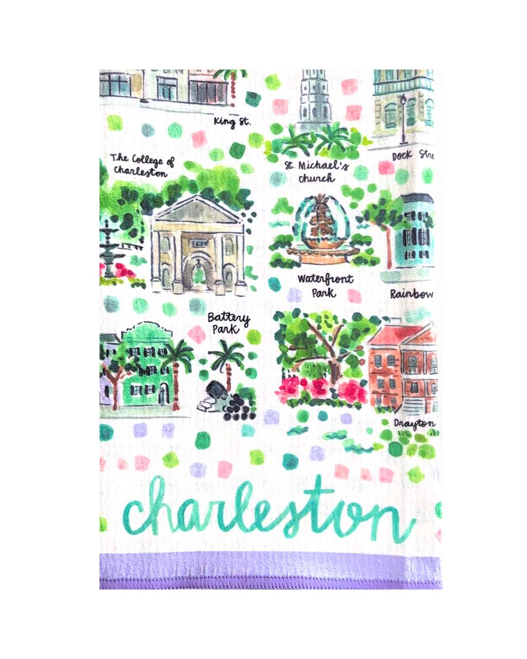 Charleston Double-Sided Tea Towel
