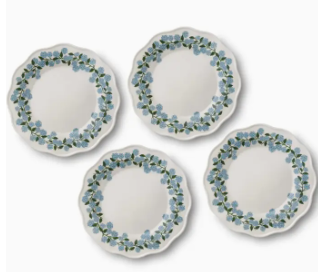 Rifle Paper Co Hydrangea Dinner Plates (Set 4)