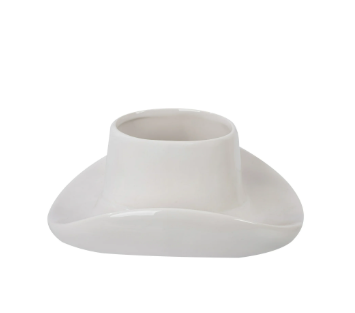 Cowboy Hat Planter - Cream