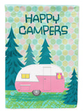 Happy Campers Glamping Trailer Garden Flag - Outdoor Decorative Yard Flag VHA3004GF