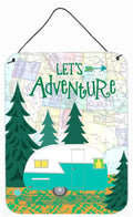 Let's Adventure Glamping Trailer Wall or Door Hanging Prints VHA3003DS1216
