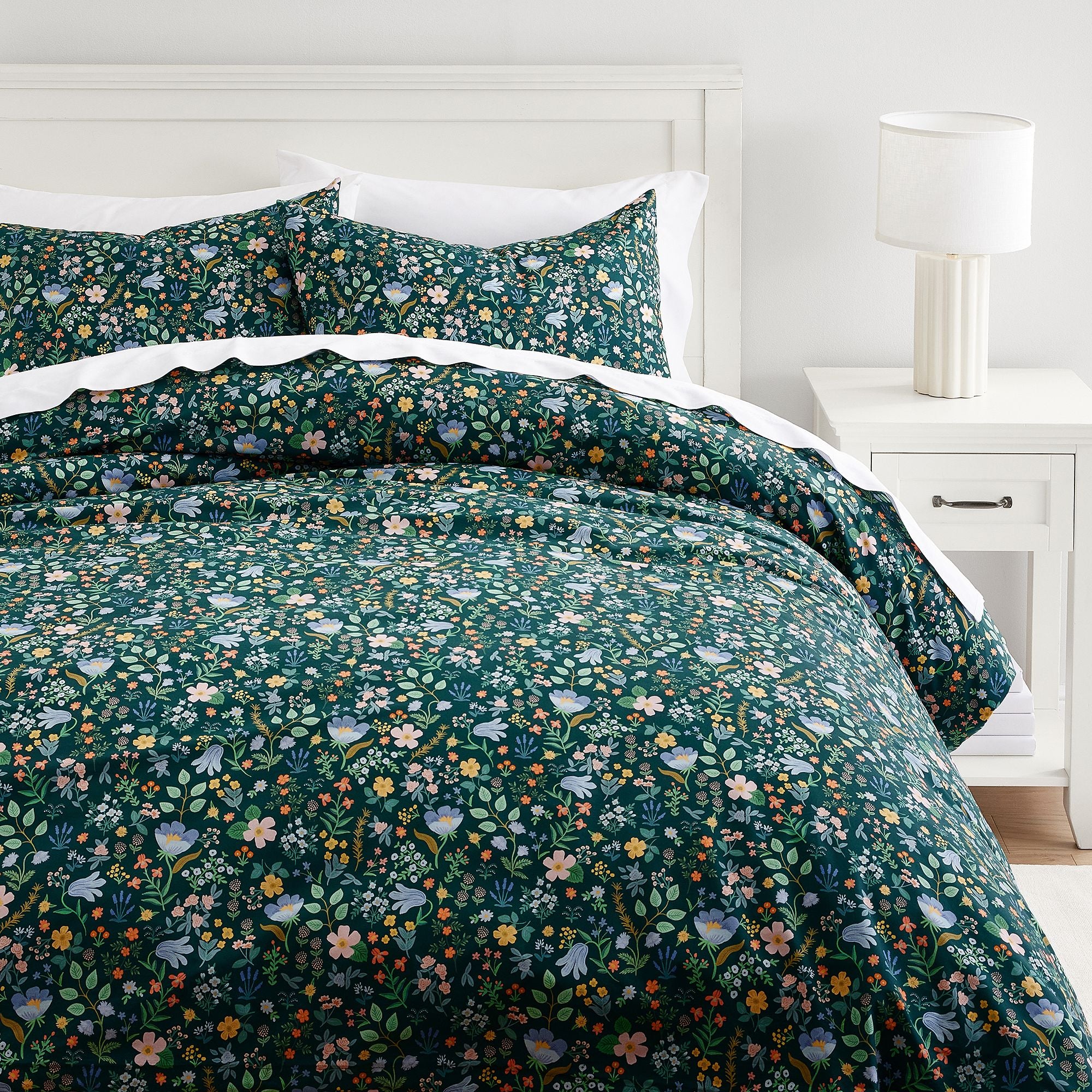 Pottery Barn's Rifle Paper Co. Bramble Fields Duvet + 2 Shams Set- Full/Queen