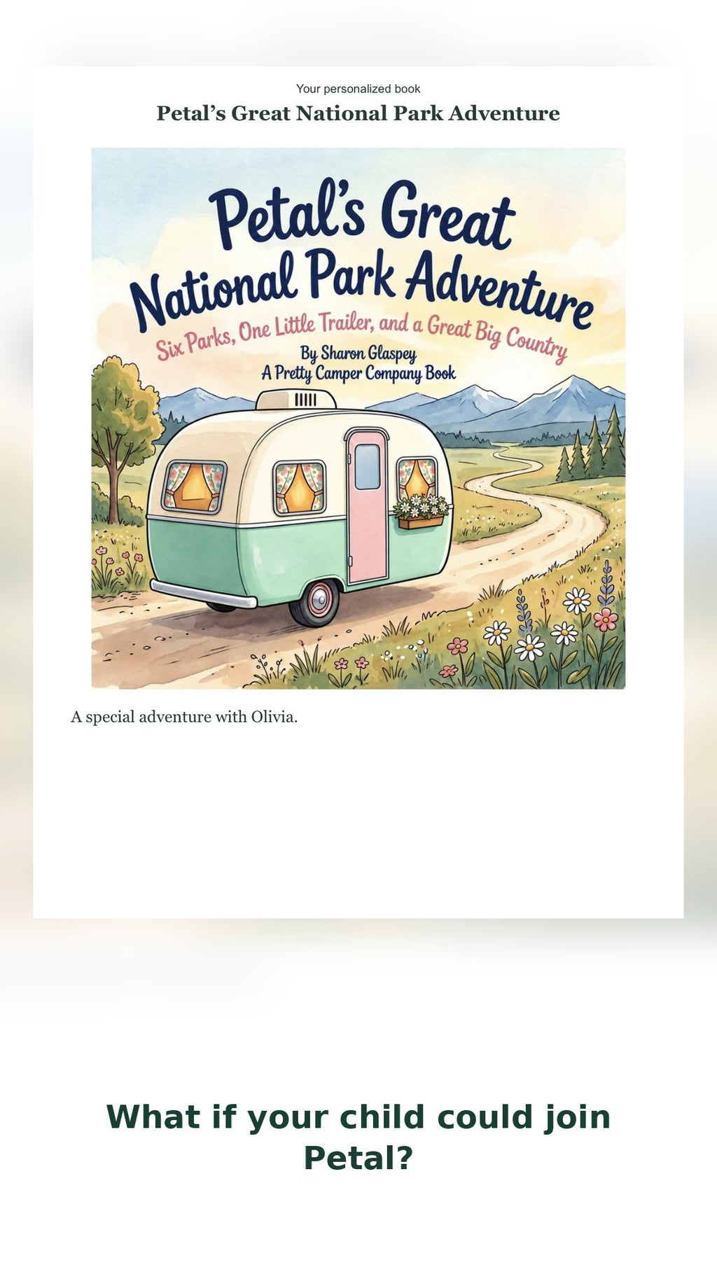 Petal’s Great National Park Adventure — Personalized Adventure Jar
