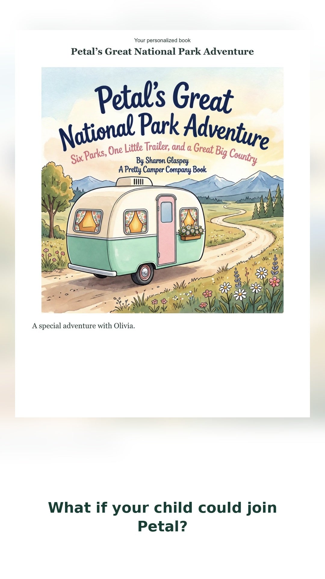 Petal’s Great National Park Adventure — Personalized Adventure Jar